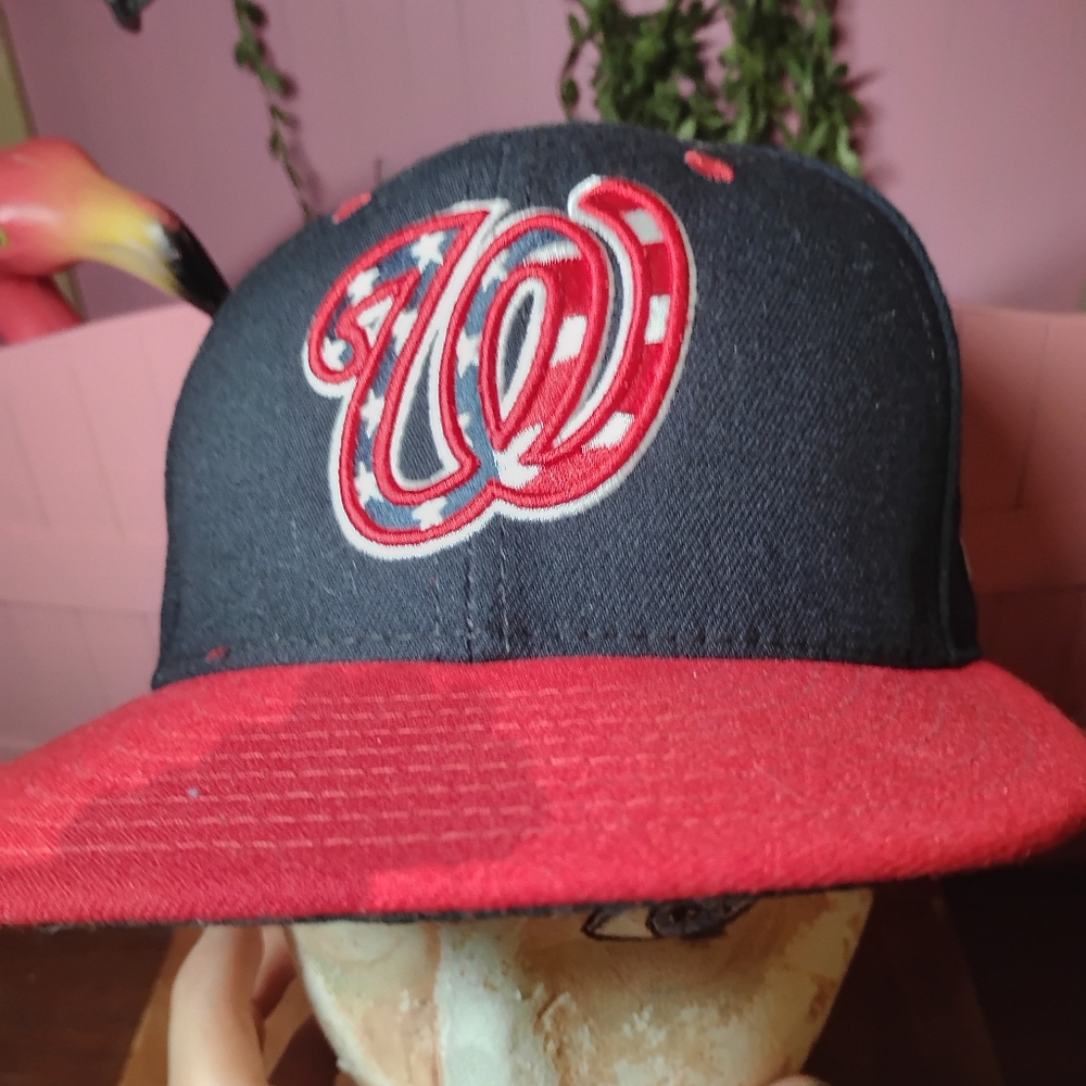 Washington Nationals Fitted New Era Cap Small 7 1/8 Sports Cap
